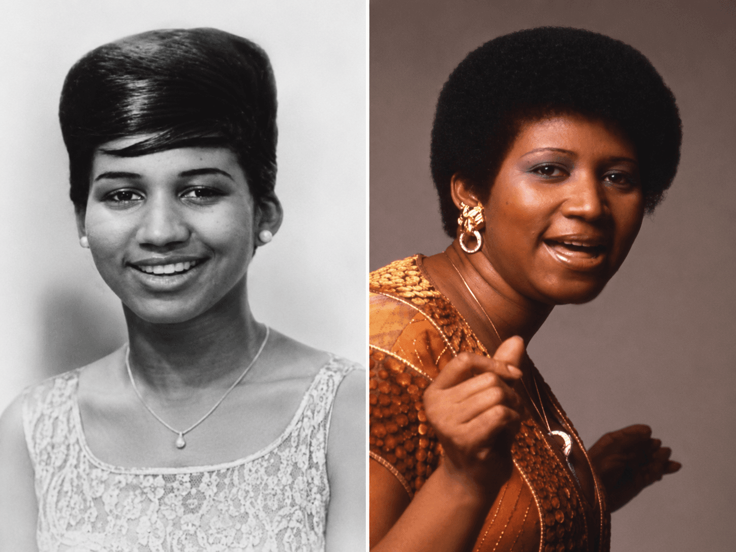 Aretha Franklin smiling